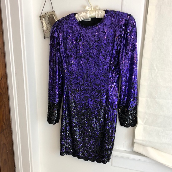 purple and black combination dress